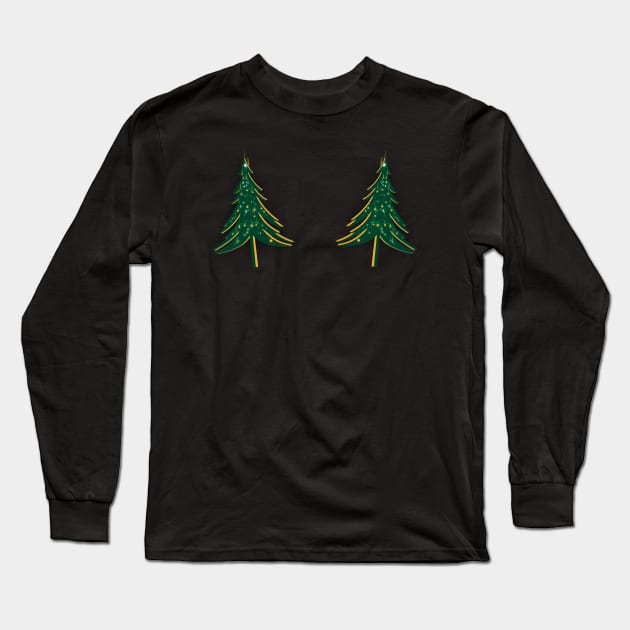 Evergreen Tree Long Sleeve T-Shirt by xsaxsandra